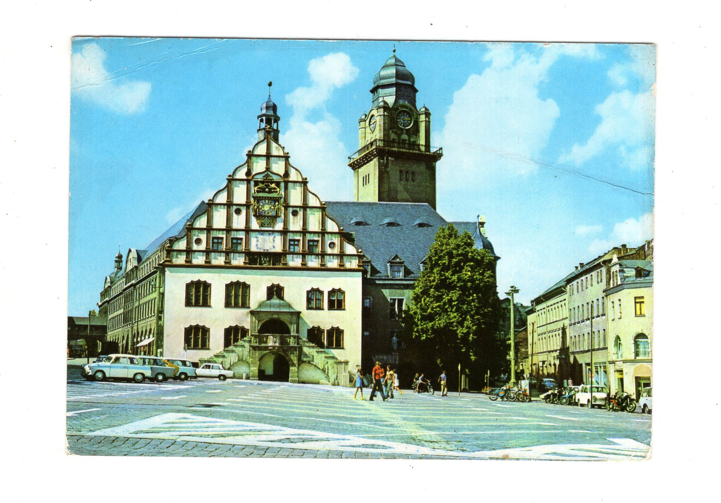 Ansichtskarte Plauen / Vogtland / Rathaus am Altmarkt