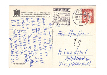 Ansichtskarte Franz-Fackler Erholungsheim am Christlessee / Oberstdorf / H1-54