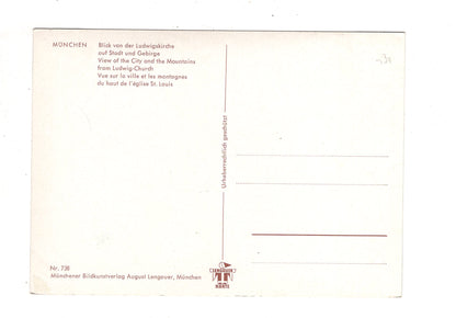 Ansichtskarte München / Blick von der Ludwigskirche / I1-67