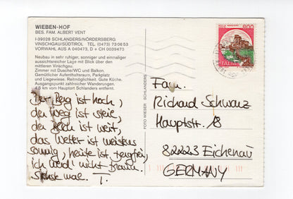 Ansichtskarte Wieben-Hof / Schlanders / Nördersberg / Vinschgau / Südtirol / Italien