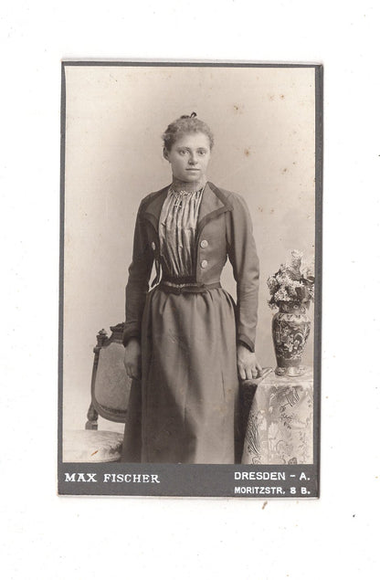 Fotografie Feine Dame - Dresden 1900er / CDV L1-24