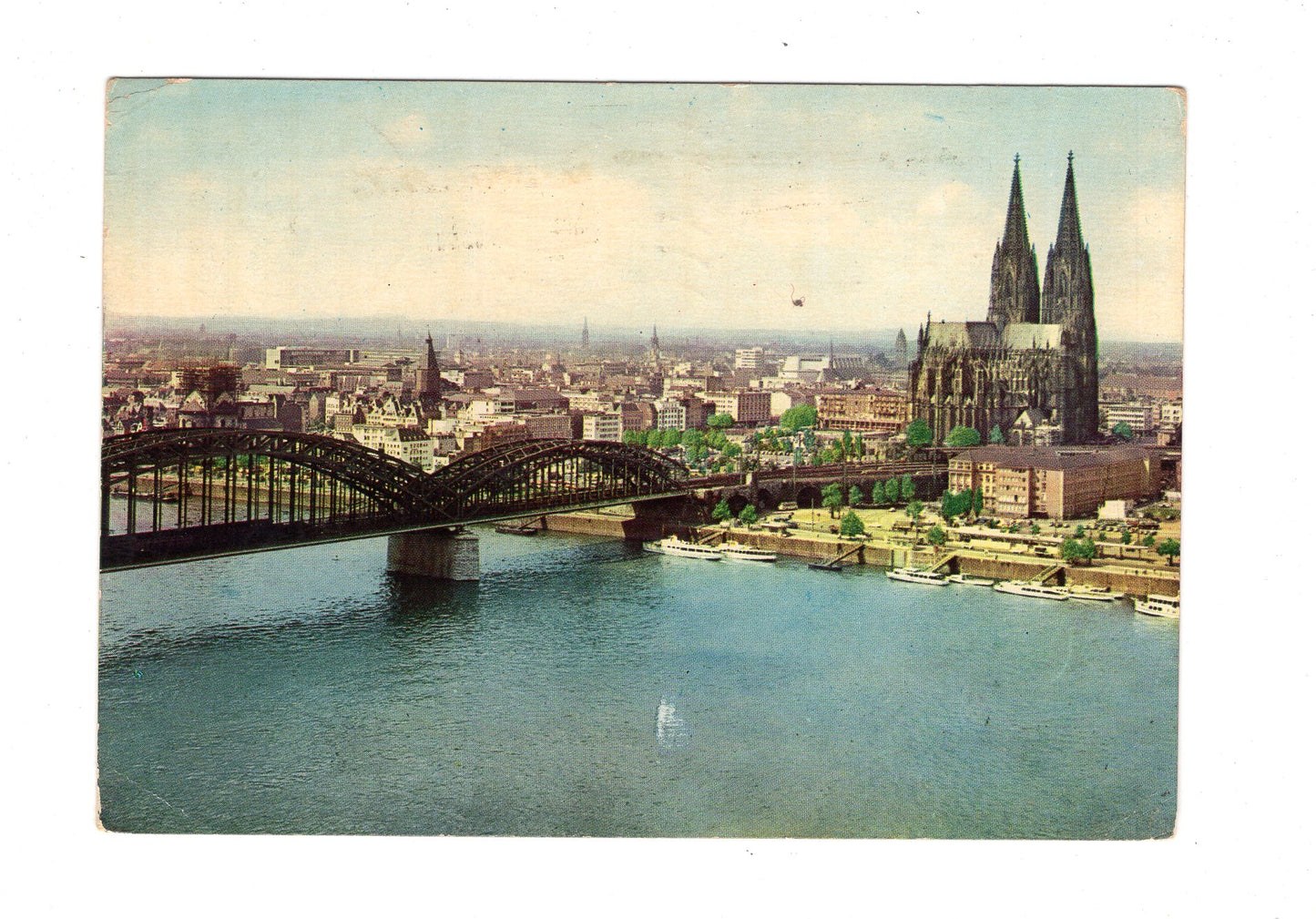 Ansichtskarte Köln am Rhein / Hohenzollernbrücke und Dom / G1-58