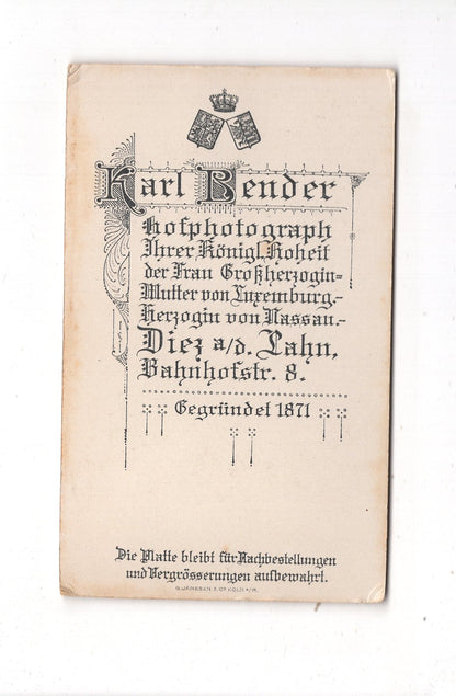 Fotografie Schönes Kinderbild / Baby - Diez an der Lahn 1900er / CDV N1-09