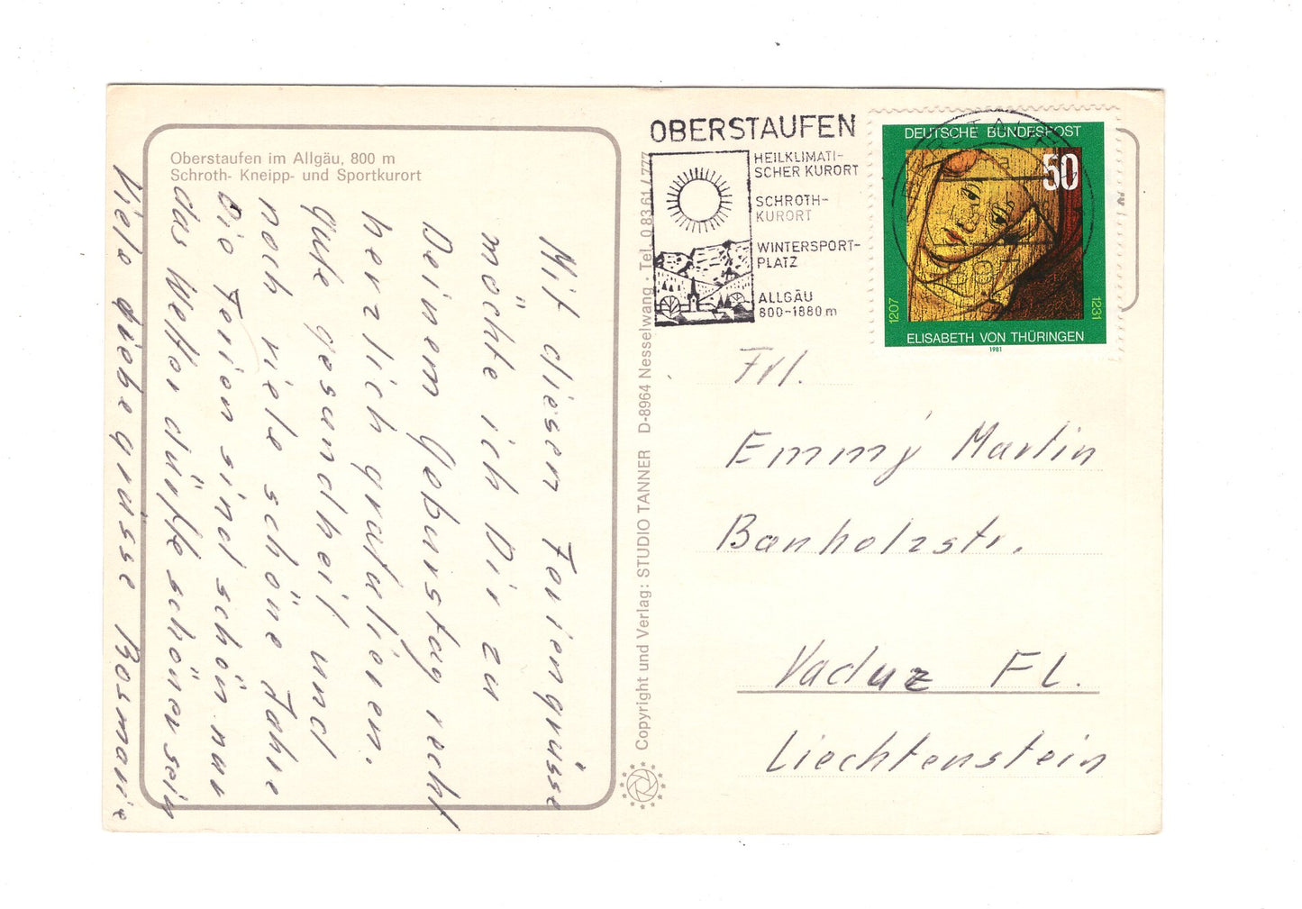 Ansichtskarte Oberstaufen im Allgäu / H1-54