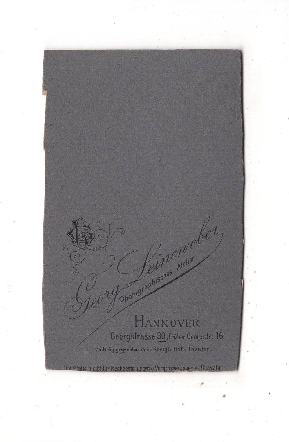 Fotografie Damenportrait - Hannover um 1900 / CDV N1-13