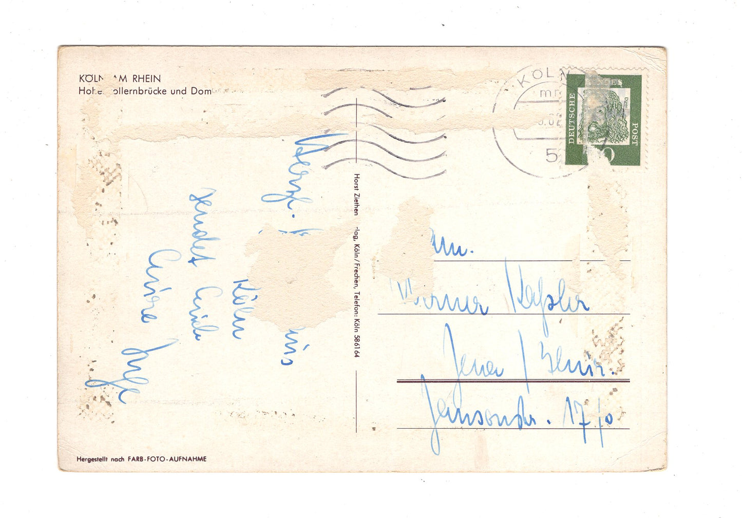 Ansichtskarte Köln am Rhein / Hohenzollernbrücke und Dom / G1-58
