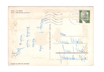 Ansichtskarte Köln am Rhein / Hohenzollernbrücke und Dom / G1-58