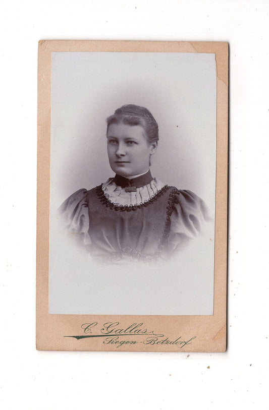Fotografie Damenportrait - Siegen-Betzdorf 1890er / CDV N1-13