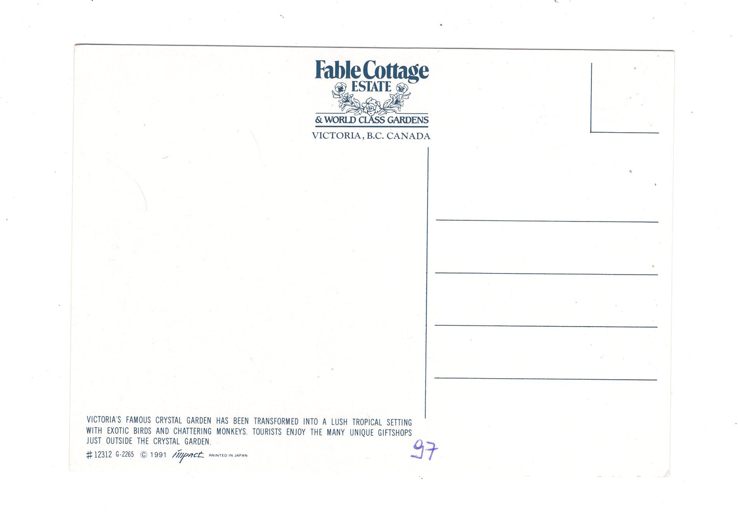 Ansichtskarte Victoria / British Columbia / Kanada