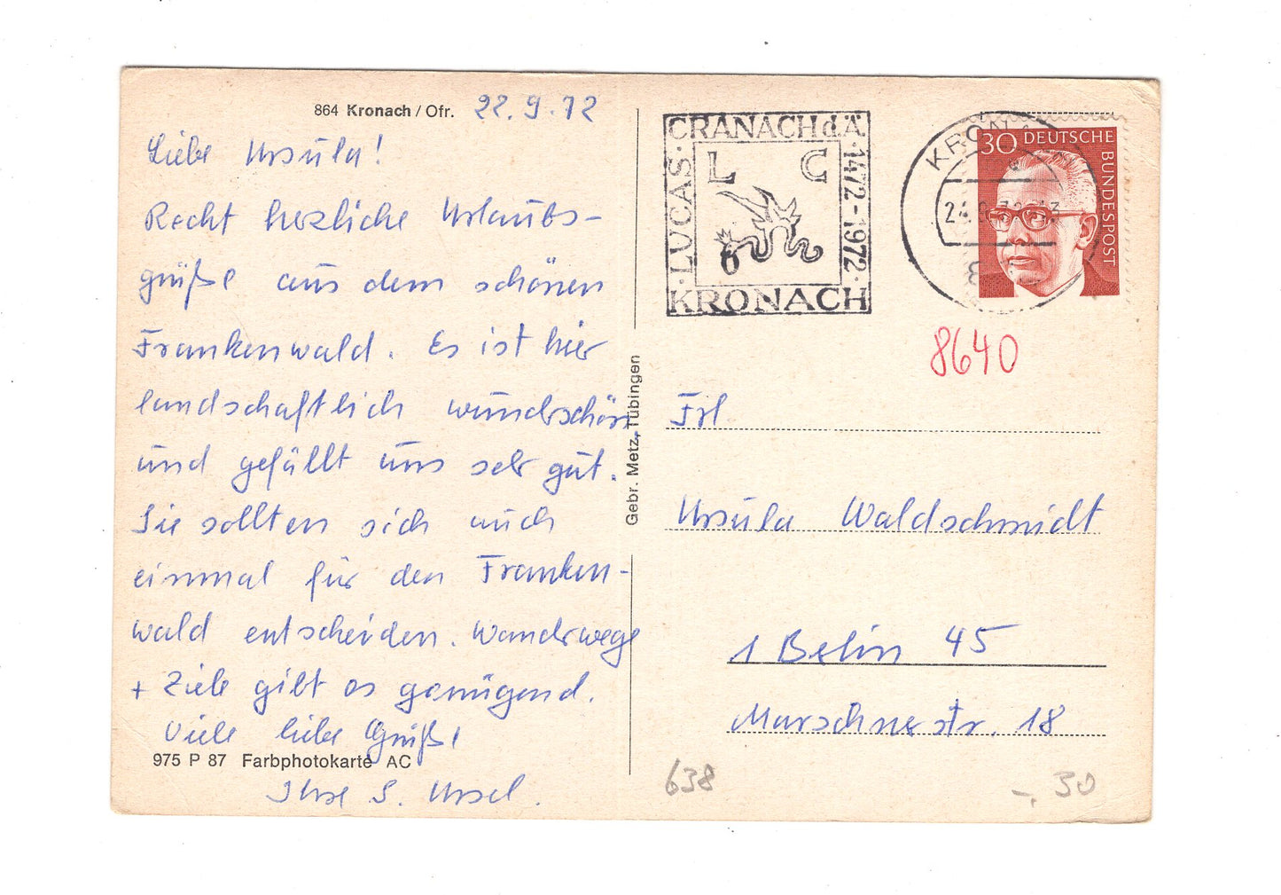 Ansichtskarte Kronach / Oberfranken