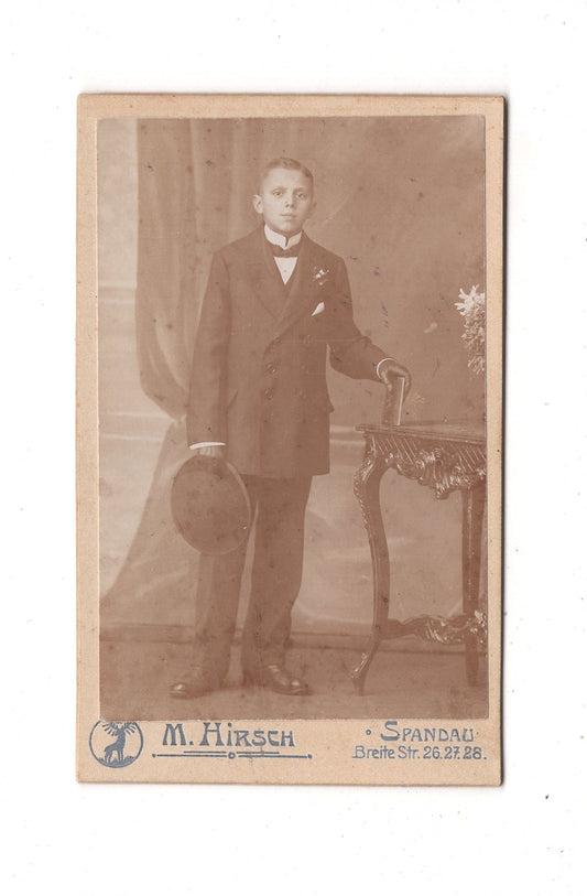 Fotografie Feiner Junge - Spandau 1910er / CDV M1-26