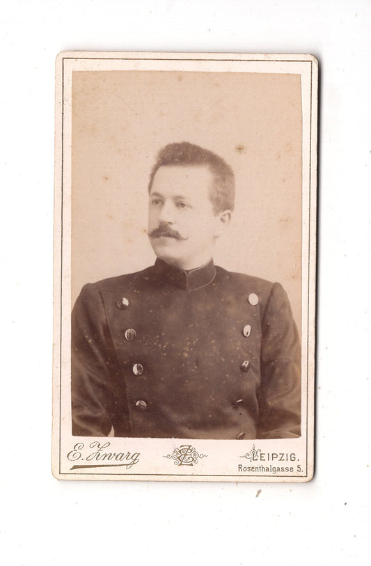 Fotografie Soldat - Leipzig 1880er / CDV M1-06