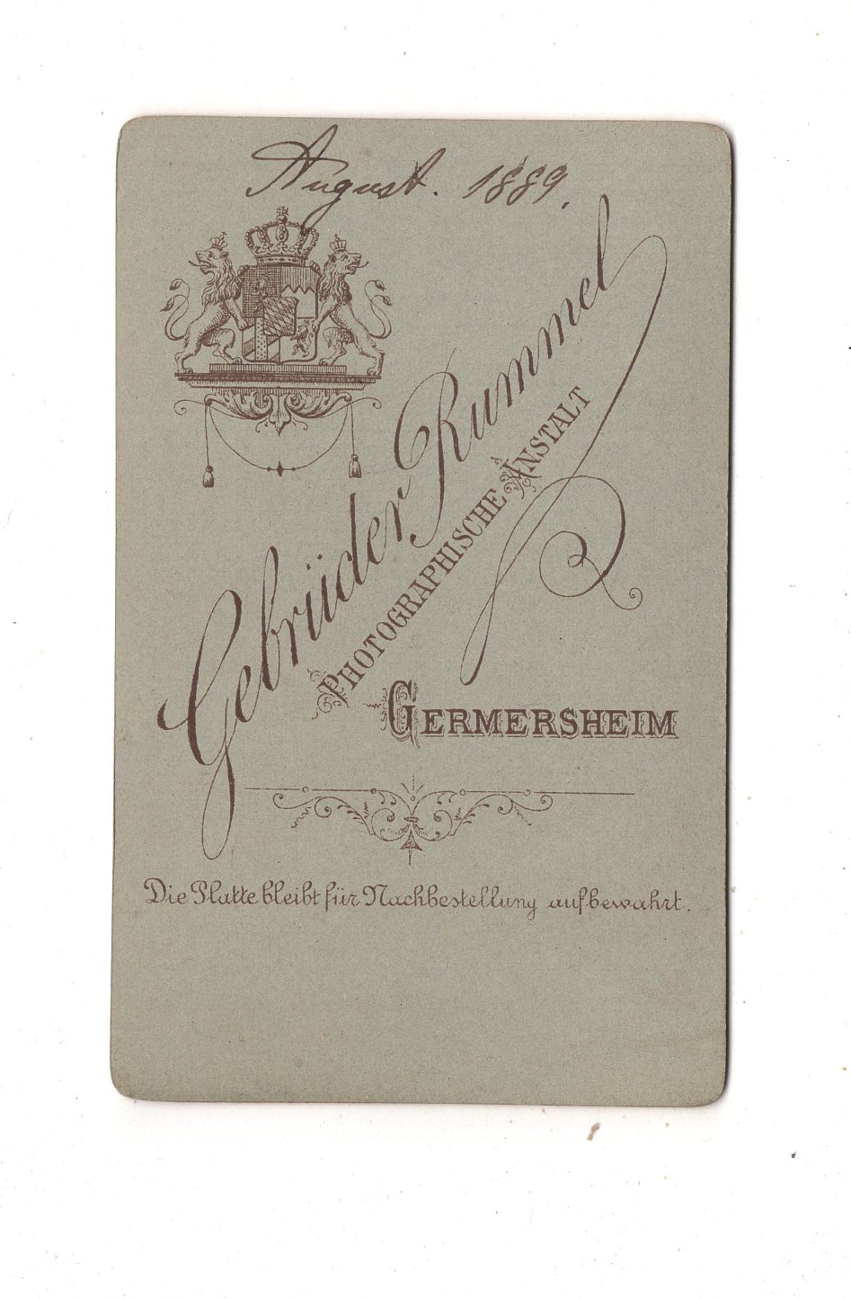 Fotografie Schönes Kinderbild / Baby - Germersheim 1889 / CDV N1-09