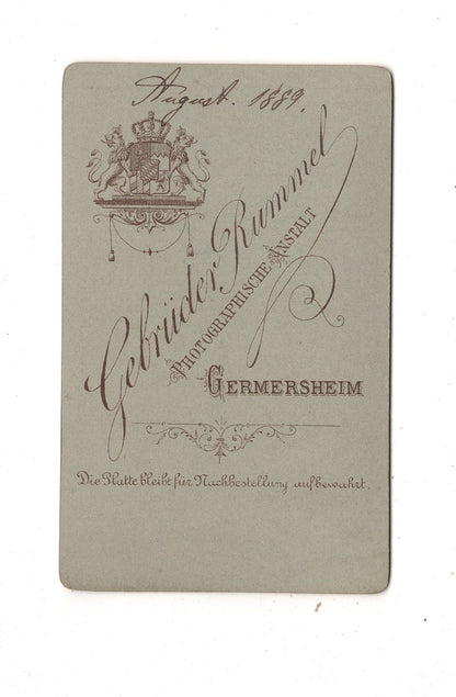 Fotografie Schönes Kinderbild / Baby - Germersheim 1889 / CDV N1-09