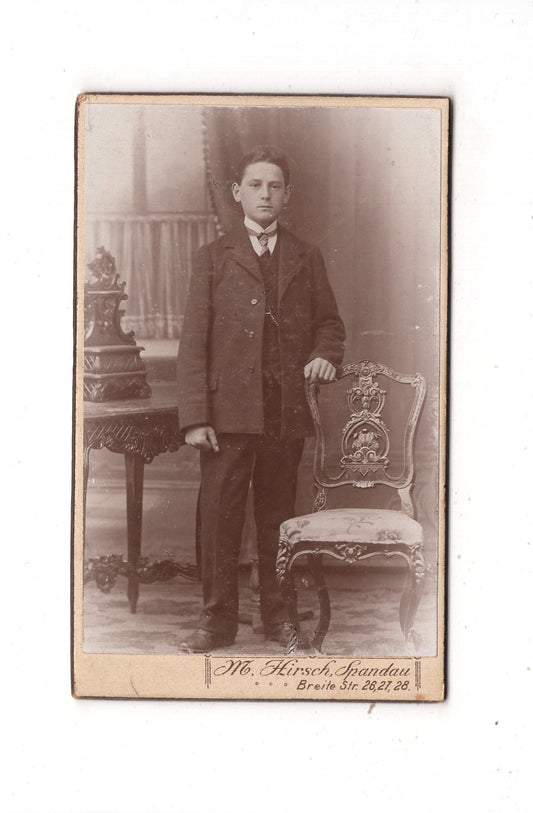 Fotografie Feiner Junge - Spandau 1900er / CDV M1-26