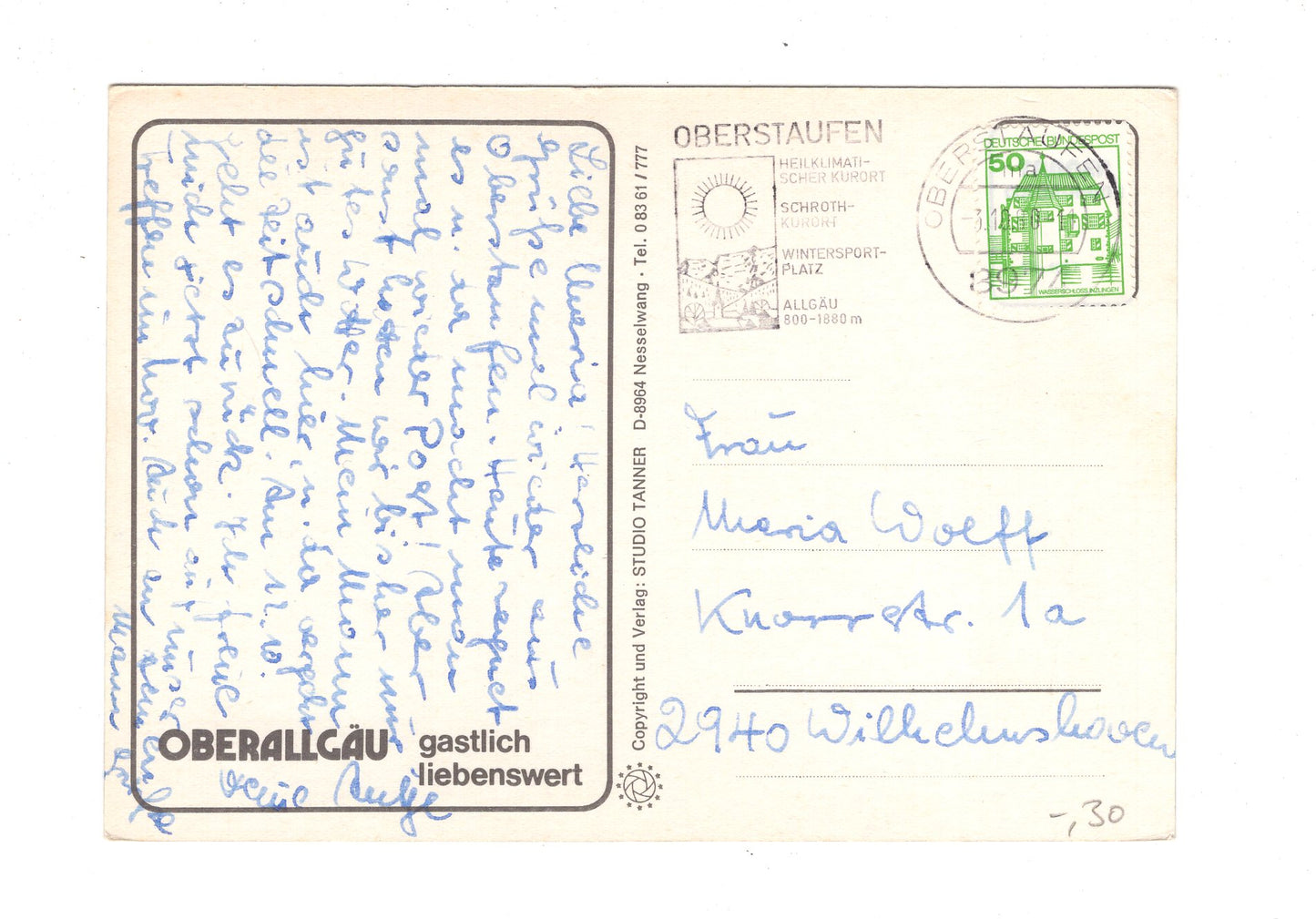 Ansichtskarte Oberstaufen im Allgäu / H1-55