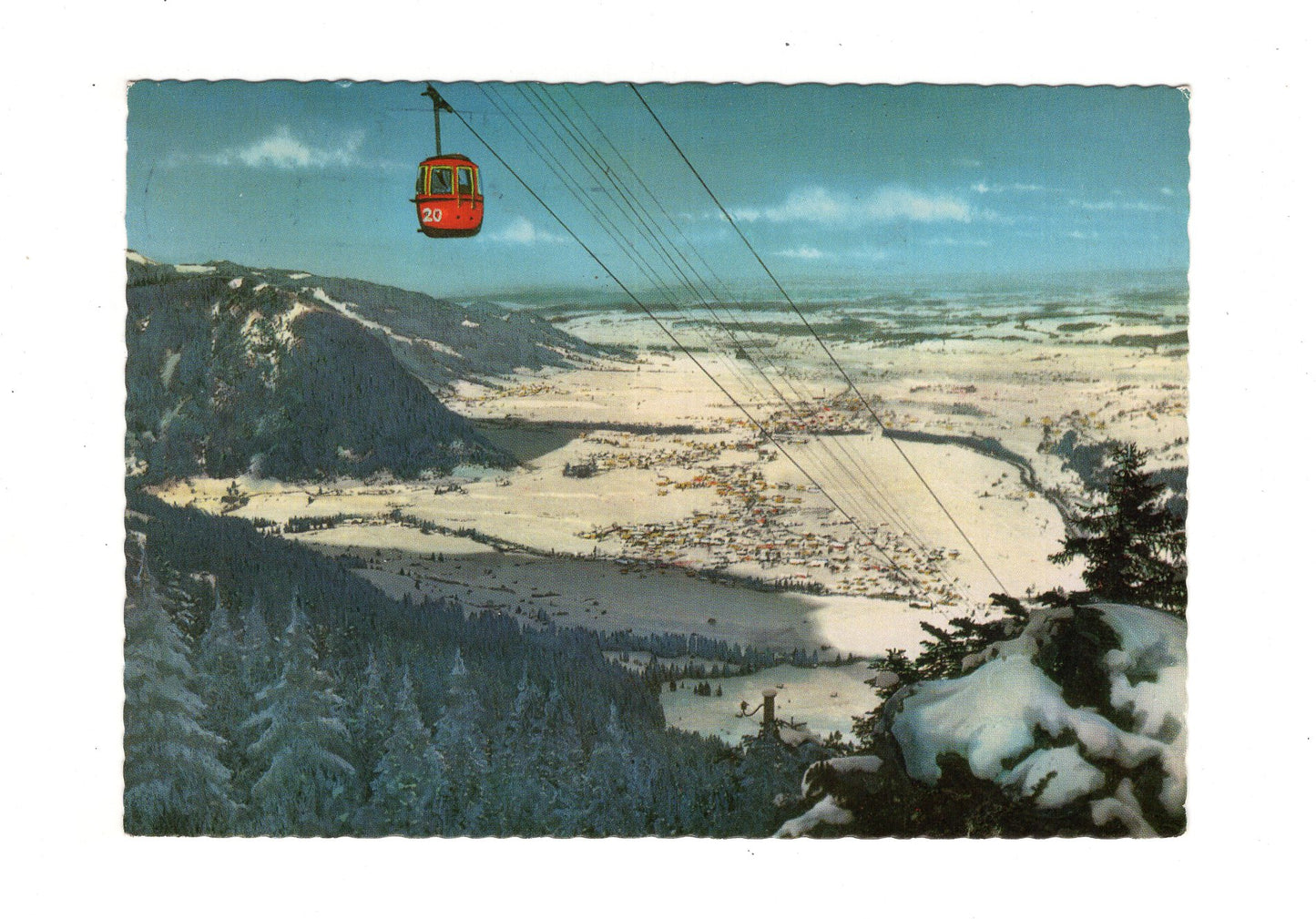 Ansichtskarte Breitenbergbahn mit Blick auf Pfronten