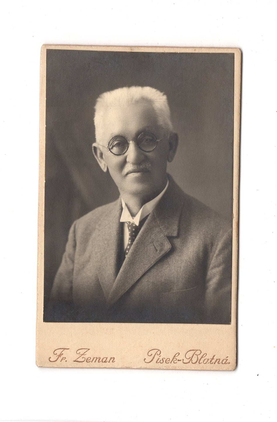 Fotografie Herrenportrait - Pisek-Blatna um 1920 / CDV C1-21