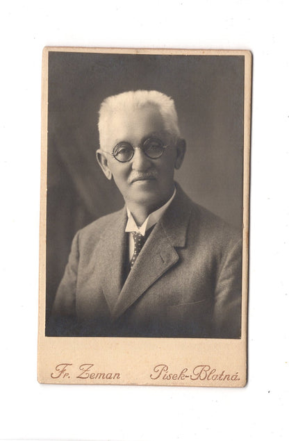 Fotografie Herrenportrait - Pisek-Blatna um 1920 / CDV C1-21