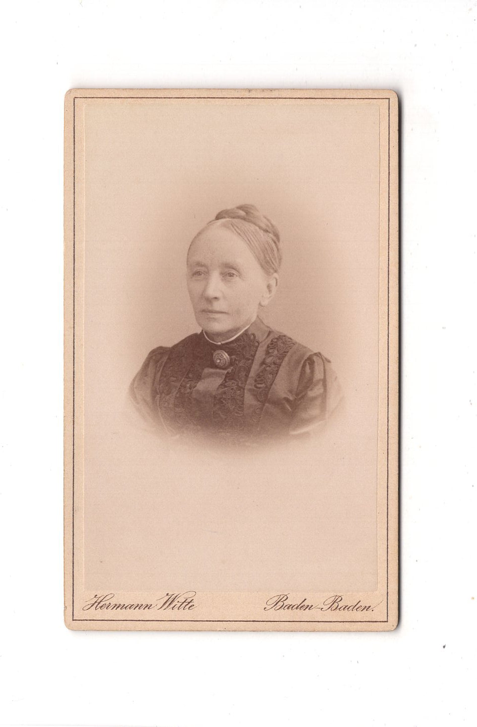 Fotografie Damenportrait - Baden-Baden um 1890 / CDV C1-03