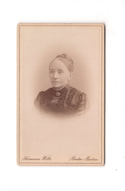 Fotografie Damenportrait - Baden-Baden um 1890 / CDV C1-03