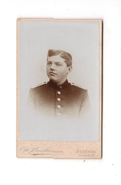Fotografie Soldat - Itzehoe 1890er / CDV M1-06