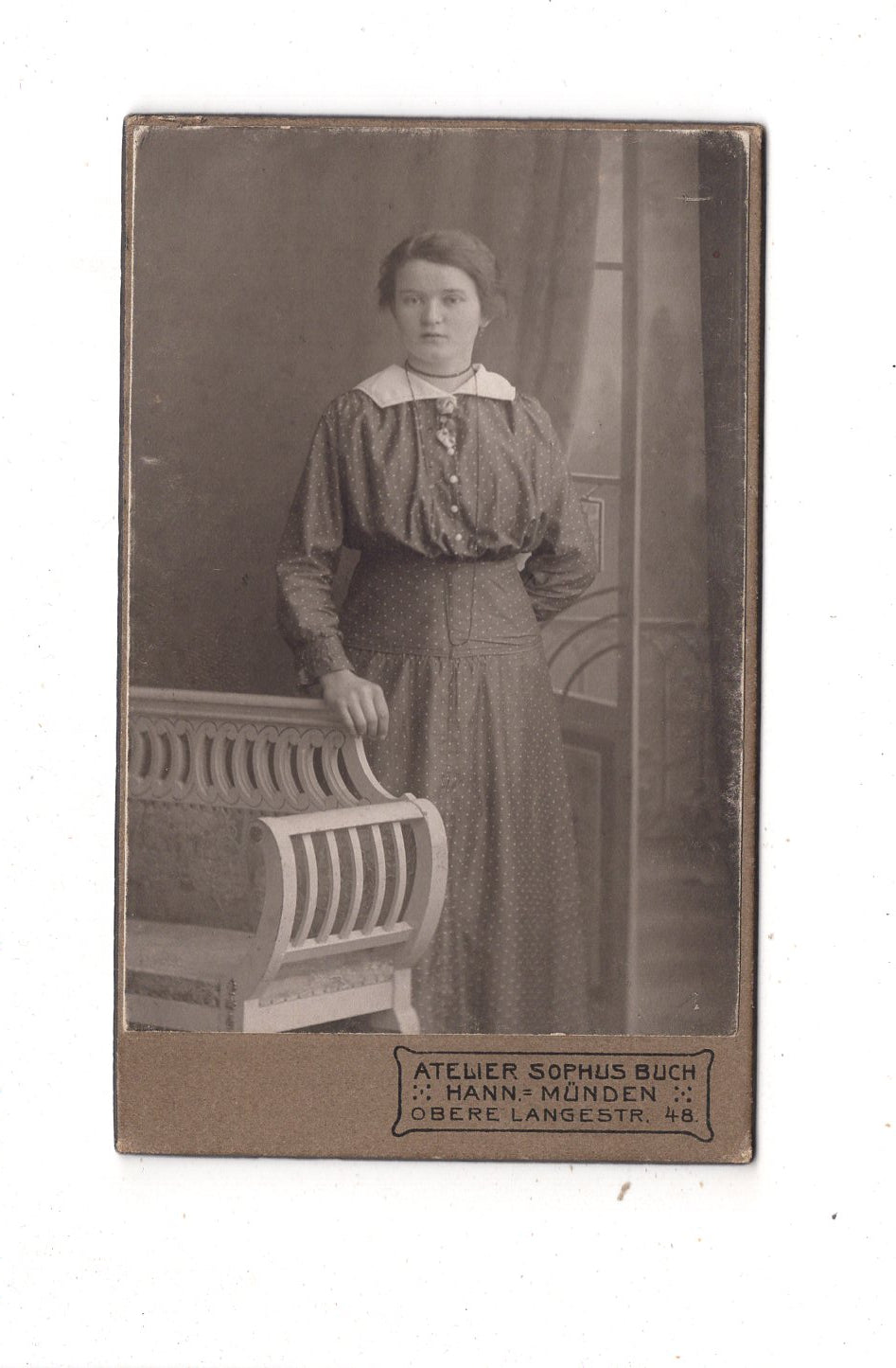 Fotografie Feine Dame - Hann. Münden um 1910 / CDV L1-24