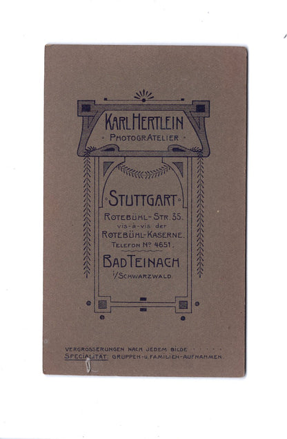 Fotografie Soldat / Soldatenportrait - Stuttgart um 1910