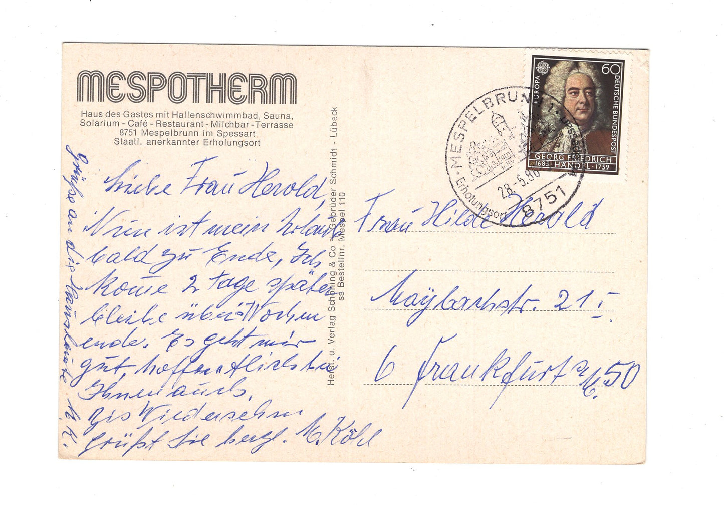 Ansichtskarte Mespotherm / Mespelbrunn im Spessart