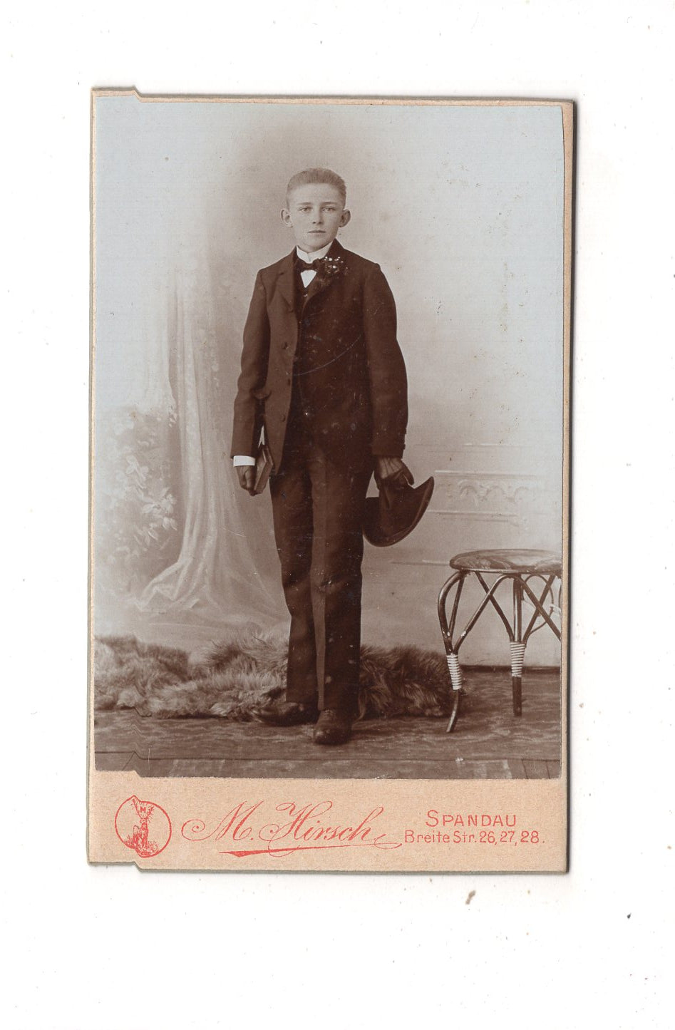 Fotografie Feiner Junge - Spandau 1890er / CDV M1-26