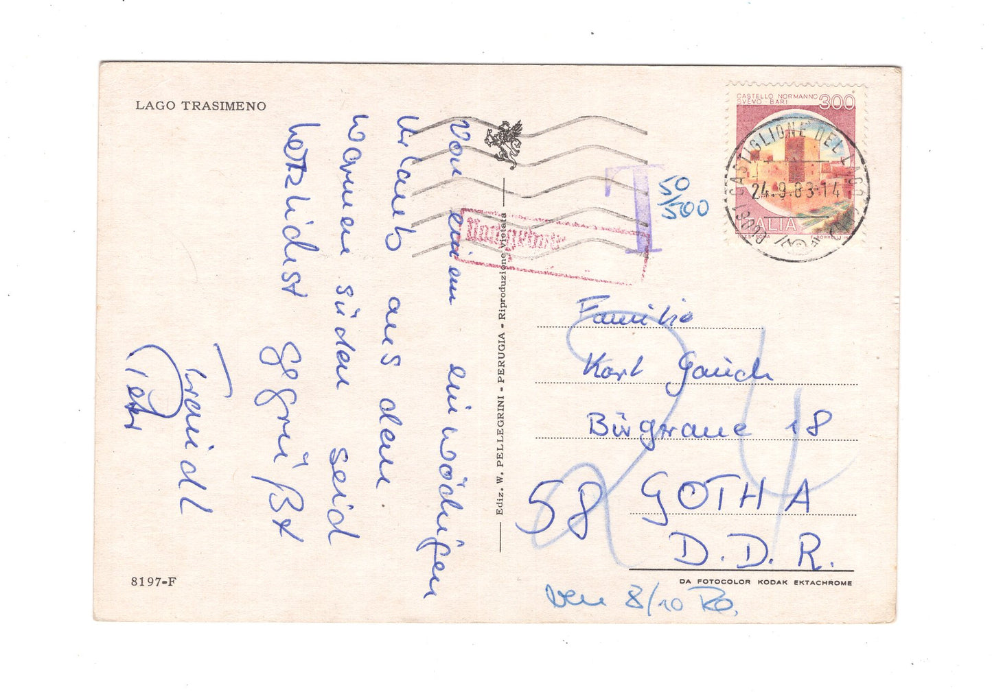 Ansichtskarte Lago Trasimeno / Italien