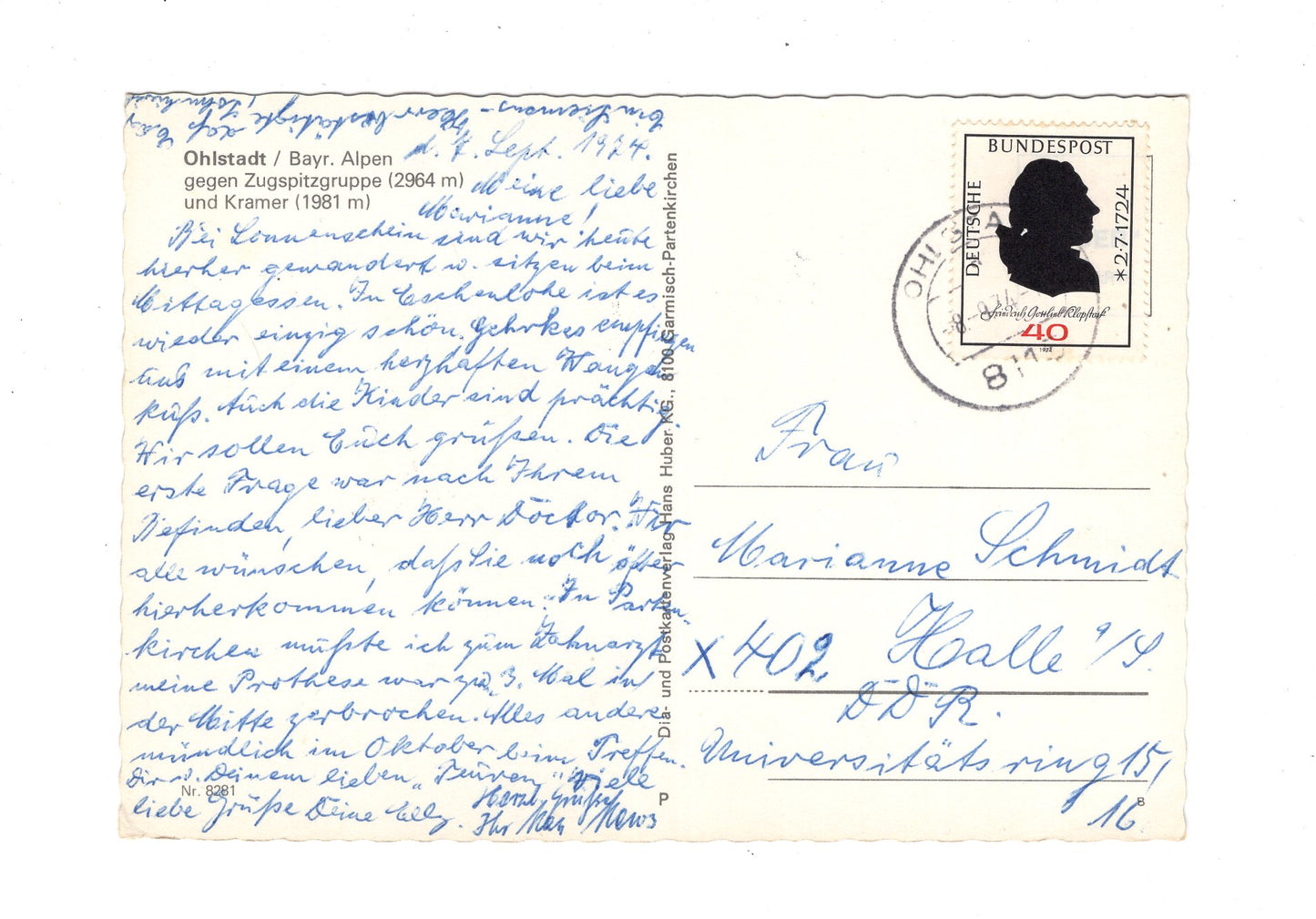 Ansichtskarte Ohlstadt / Bayerische Alpen