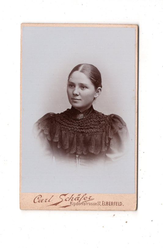 Fotografie Damenportrait - Elberfeld 1890er / CDV N1-13