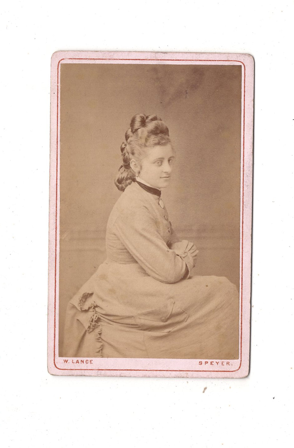 Fotografie Feine Dame - Speyer am Rhein 1870er / CDV L1-24
