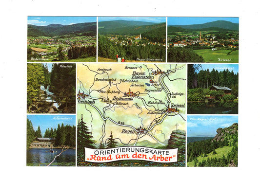 Ansichtskarte Orientierungskarte Rund um den Arber