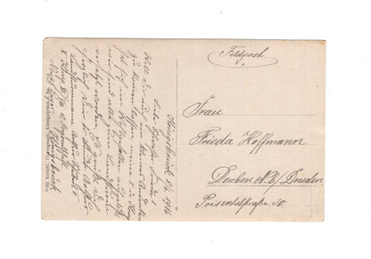 Ansichtskarte / Feldpost Gruppenbild Soldaten - Königsbrück 1916