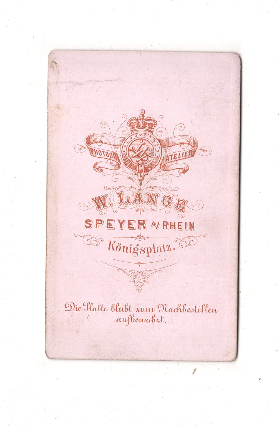 Fotografie Feine Dame - Speyer am Rhein 1870er / CDV L1-24
