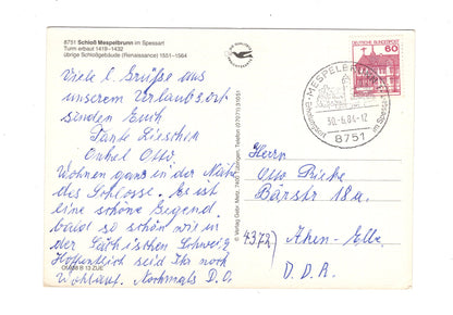 Ansichtskarte Schloss Mespelbrunn im Spessart