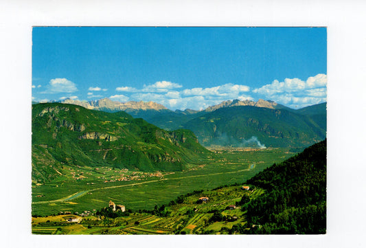 Ansichtskarte Blick zur Wehrburg in Prissian / ins Etschtal / Südtirol / Italien