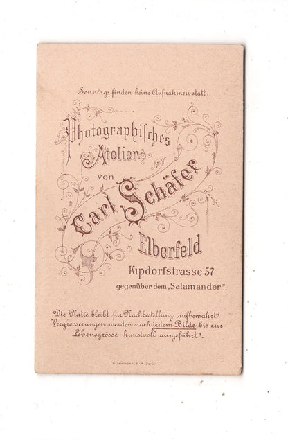 Fotografie Damenportrait - Elberfeld 1890er / CDV N1-13
