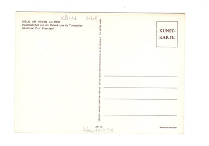 Ansichtskarte Köln am Rhein / Köln um 1900 / Hauptbahnhof / G1-58
