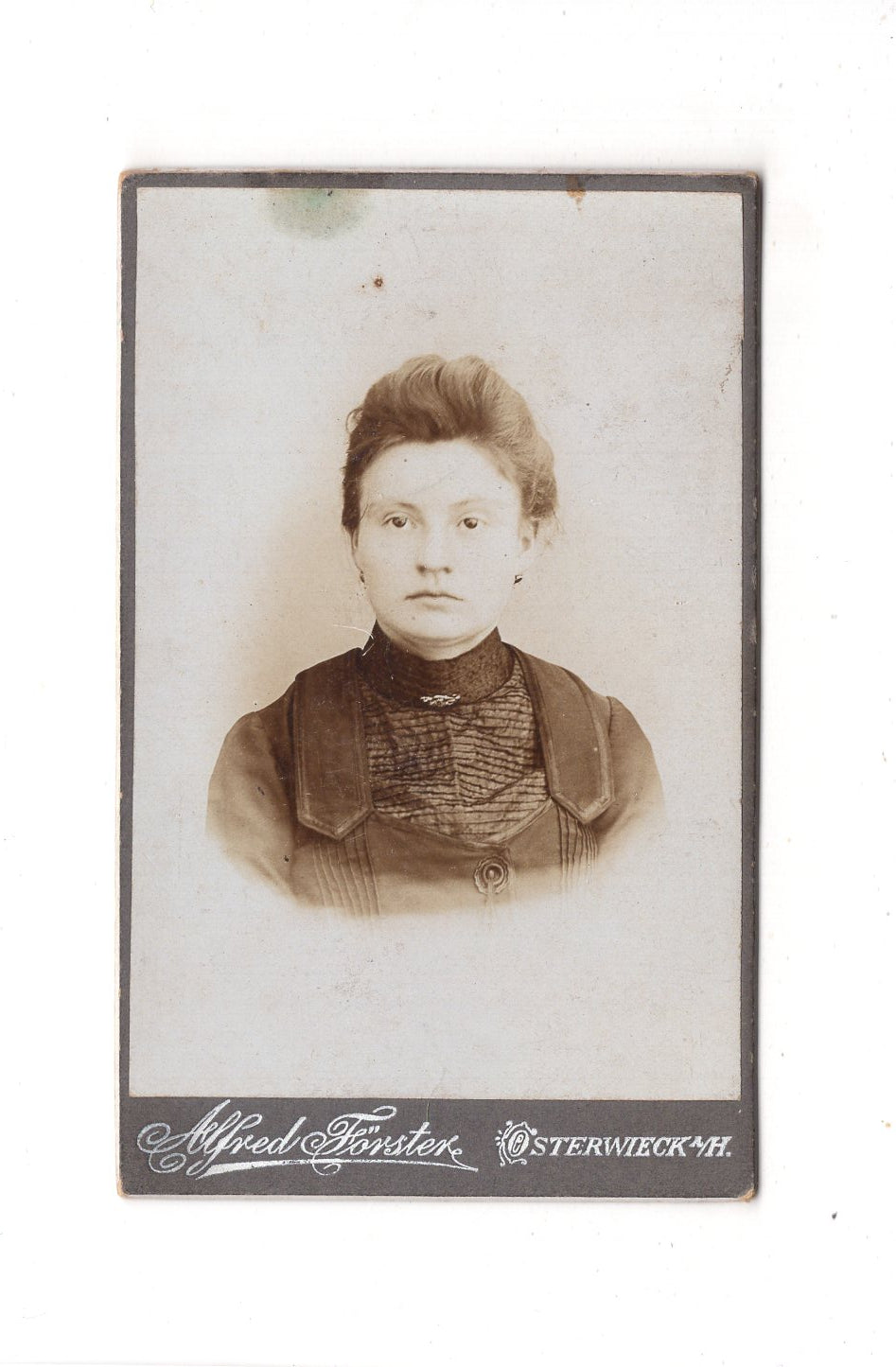 Fotografie Damenportrait - Osterwieck in Holstein 1900er / CDV C1-03