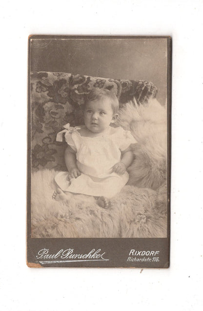 Fotografie Schönes Kinderbild / Baby - Rixdorf 1900er / CDV N1-09