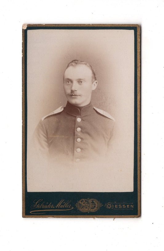 Fotografie Soldat - Gießen 1880er / CDV M1-06