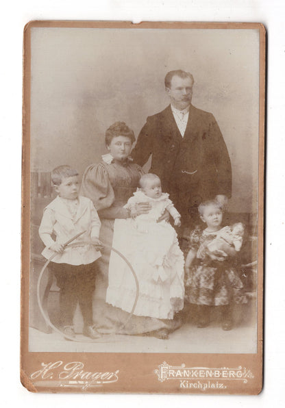 Fotografie Schönes Familienbild - Frankenberg 1890er / CAB U-20