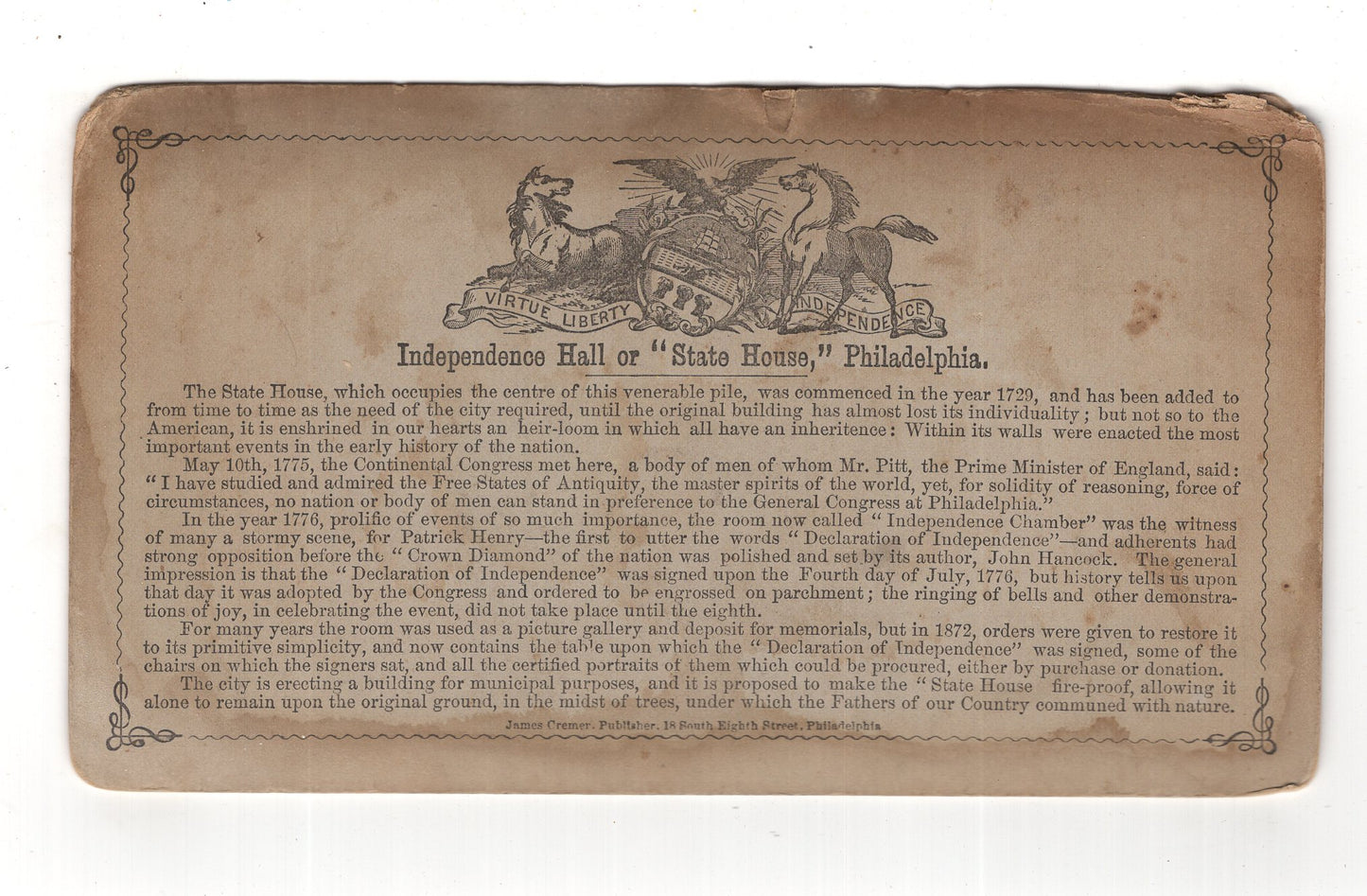 Fotografie Independence Hall / State House / Philadelphia / USA