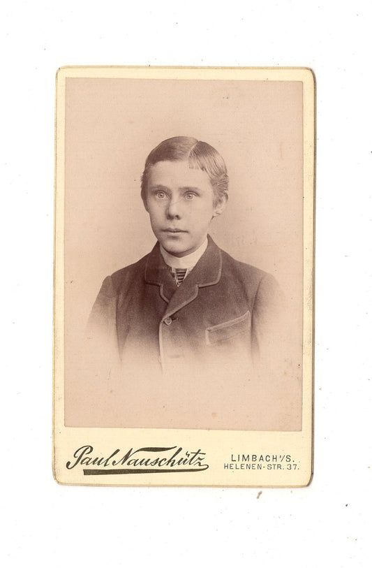 Fotografie Feiner Junge - Limbach um 1890 / CDV M1-26