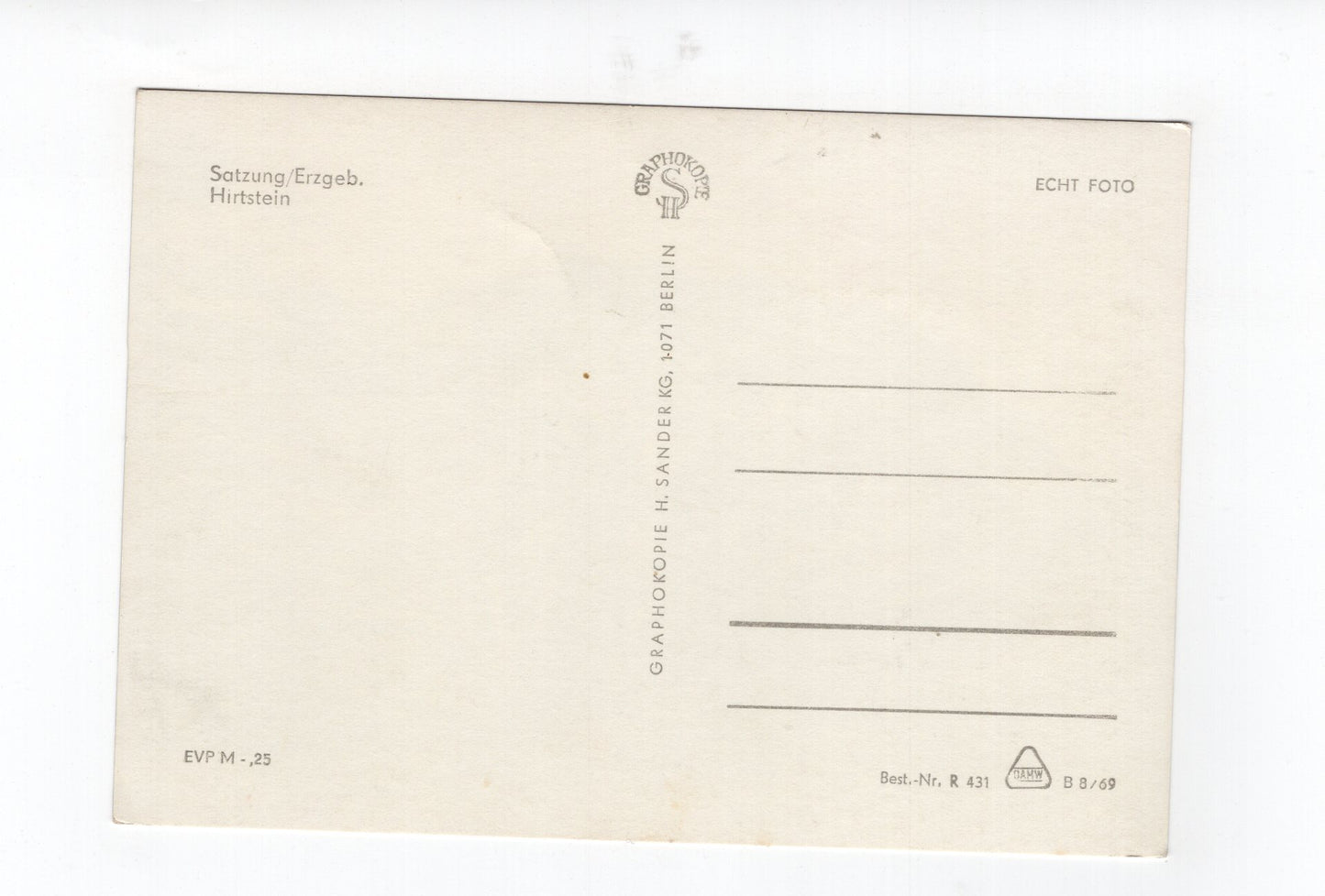 Ansichtskarte Satzung / Erzgebirge / Hirtstein