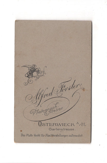 Fotografie Damenportrait - Osterwieck in Holstein 1900er / CDV C1-03
