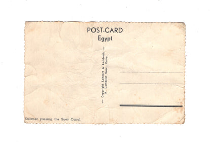 Ansichtskarte Steamer passing the Suez Canal / Ägypten